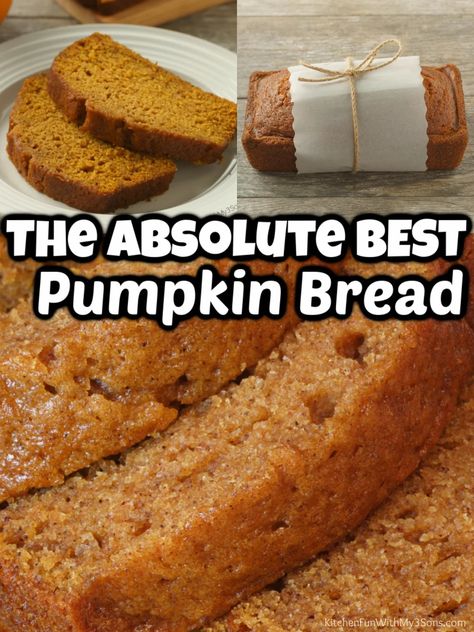 Pumpkin Bread Recipe Easy, Best Pumpkin Bread, Best Pumpkin Bread Recipe, Pumpkin Bread Easy, Moist Pumpkin Bread, Pumpkin Loaf, Pumpkin Recipes Dessert, Pumpkin Bread Recipe, Quick Bread Recipes