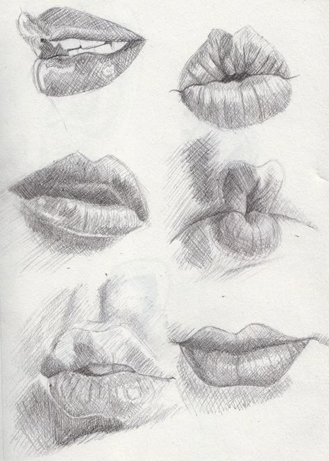 20+ Amazing Lip Drawing Ideas & Inspiration - Brighter Craft Ako Kresliť, Drawing Hands, Drawing Faces, Lips Drawing, Sketchbook Pages, Art Instructions, Pencil Portrait, Drawing Tutorials, Drawing Techniques