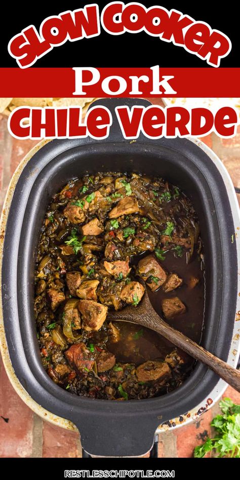 Crock Pot Chile Verde Pork, Crockpot Chili Verde Pork, Pork Verde Crockpot, Chili Verde Crockpot, Slow Cooker Chili Verde, Chile Verde Pork, Pork Chile Verde, Chili Verde Pork, Green Chile Sauce