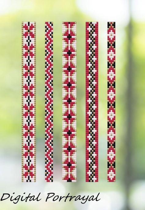 Bead Bracelet Patterns, Seed Bead Bracelet Patterns, Bead Loom Designs, Loom Jewelry, Motifs Perler, Bead Loom Pattern, Loom Bracelet Patterns, Loom Pattern, Seed Bead Patterns