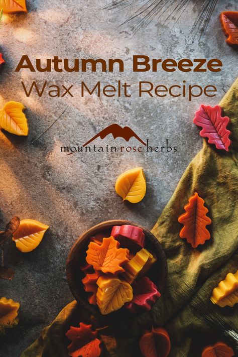 Love Diy Crafts, Malt Recipe, Wax Melts Recipes, Body Care Recipes, Diy Wax Melts, Melt Recipe, Litsea Cubeba, Mountain Rose Herbs, Autumn Breeze