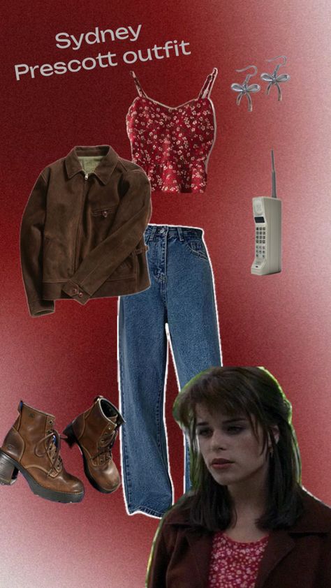 #ScreamStyle #90sFashion #SidneyPrescott #HorrorOutfit #Movielnspo #RetroVibes #Vintage90s #FinalGirl #HorrorFashion #GhostfaceVibes #SidneyStyle #OutfitInspiration #90sOutfit #ScreamFan #Horrorlcon #outfits #90s #outfitinspiration... Sidney Prescott Scream 1996, Sydney Prescott Outfit, Sidney Prescott Outfit, Sidney Prescott Costume, Scream Sidney, Scream Outfits, Sidney Prescott, Movie Outfit, Scream 1996