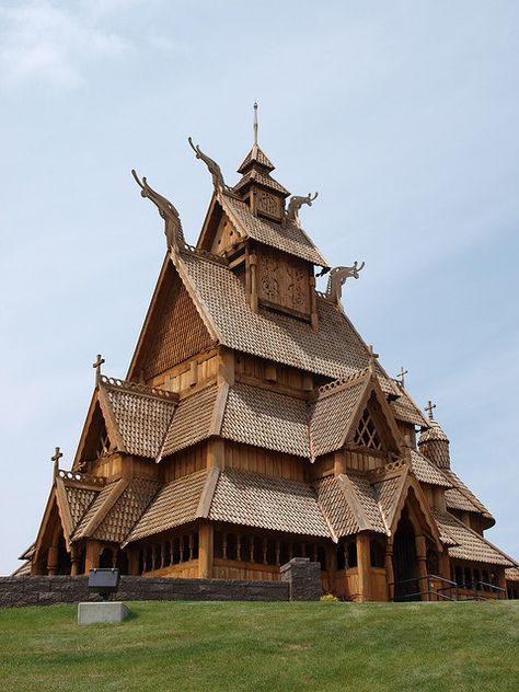 Minot Scandinavian Heritage Church by minnemom, via Flickr North Dakota Travel, Nordic Architecture, Viking House, Scandinavian Heritage, Wooden Building, Scandinavian Architecture, Heritage Museum, Old Churches, Place Of Worship