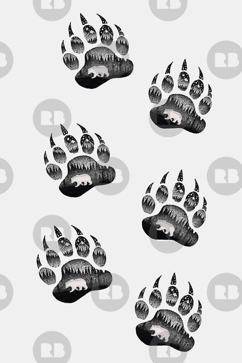 Bear paw print design Bear Paw Print Tattoo, Minimalist Tattoo Back, Tattoo Ideas Female Finger, Finger Tattoo Minimalist, Print Tattoo Designs, Norse Tattoos, Bear Claw Tattoo, Bear Paw Tattoos, Tattoo Back Tattoo