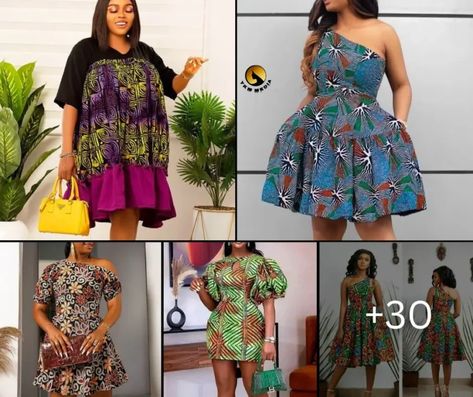 Simple Ankara dress styles for women - Short gown styles Stuff Material Short Gown, Akara Classic Short Gown For Ladies, Ankara Short Gown Styles For Women, Simple Ankara Short Gown Styles 3yards, Short Gown Styles For Ankara, Akara Classic Short Gown, Simple Ankara Styles Gowns, Simple Ankara Dresses, Ankara Dress Styles Gowns