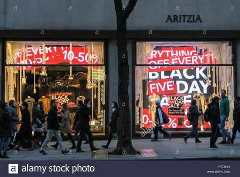 Aritzia Store Windows Advertising Black Friday Sales, NYCStock Photo Aritzia Store, Black Friday Images, Black Friday Advertising, Visual Merchandising Fashion, Window Poster, Black Friday Ads, Black Friday Sales, Retail Windows, Seasonal Displays