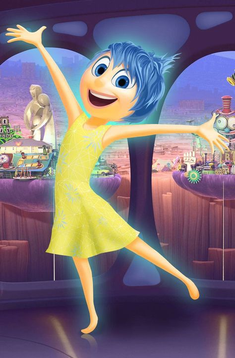 Joy Inside Out Aesthetic, Disney References, Inside Out Party Ideas, Joy Inside Out, Inside Out Characters, Body Image Art, Disney Inside Out, Disney Phone Wallpaper, Event Poster Design