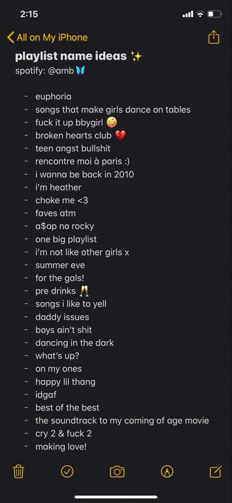 Tiktok Names Ideas, Euphoria Song, Playlist Name Ideas, Playlist Name, Spotify Ideas, Itunes Playlist, Rap Playlist, I'm Not Like Other Girls, Playlist Names Ideas