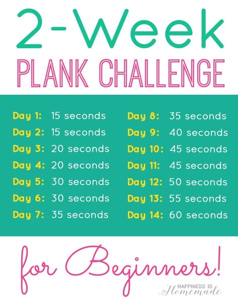 2 week plank challenge for beginners Beginner Fitness, Plank Challenge, Plank Workout, Popular Workouts, Beginner Workout, Fitness Challenge, Lose 20 Pounds, Healthy Fitness, Workout For Beginners