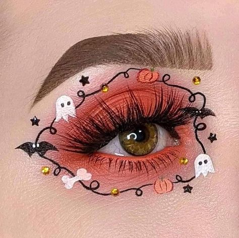 Devil Makeup, Holloween Makeup, Vampire Bride, Cute Halloween Makeup, Holiday Makeup Looks, Halloween Makeup Pretty, Cute Eye Makeup, Makeup Face Charts, Halloween Eye Makeup