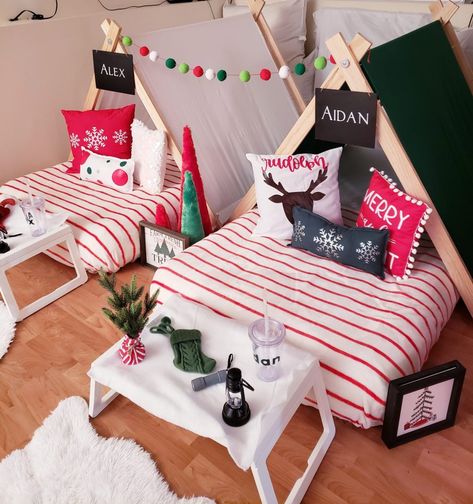 Glamping Party, Teepee Party, Christmas Movie Night, Sleepover Birthday Parties, Christmas Party Themes, Kids Christmas Party, Decor For Christmas, Teen Birthday, Christmas Eve Box