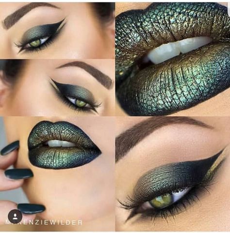 14 Beautiful Lips And Eyes Makeup Ideas To Try Maquillage Harry Potter, Medusa Halloween Costume, Medusa Makeup, Fete Emo, Dragon Makeup, Fantasy Make-up, Medusa Costume, Halloween Costumes Makeup, Halloween Make Up