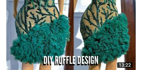 How To Sew Tulle To A Dress, Ruffle Dress Pattern, Ruffled Dress Pattern, Tulle Ruffle Dress, Diy Ruffle, Dressing Table Ideas, Corset Sewing Pattern, Dress Sewing Tutorials, Lace Dress Design