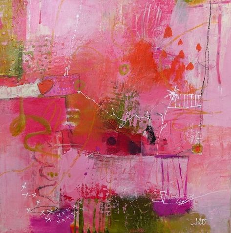 JodiOhl - Etsy Jodi Ohl, Painting For Home Decor, Painting For Home, Pink Cotton Candy, Feb 5, Pink Abstract, Aberdeen, Mixed Media Canvas, Watercolor Design