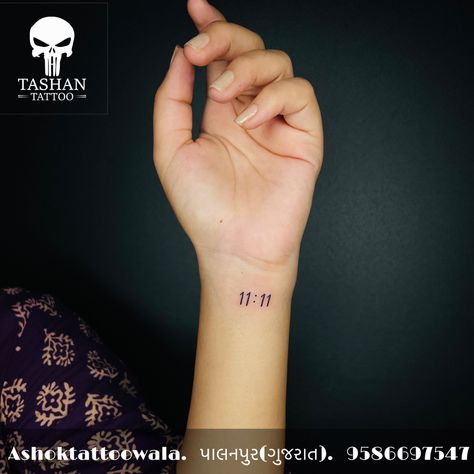 TashanTattoo
AshokTattooWala
S.20. Tirupati plaza
Opp. New bus stand
Near gd modi collage
Palanpur (gujrat)
9586697547
9687533310 11:11 Arm Tattoo, 1111 Tattoo, 11 11 Tattoo, Wrist Tattoo, Face Tattoo, Small Tattoo, Arm Tattoo, 11 11, Fish Tattoos