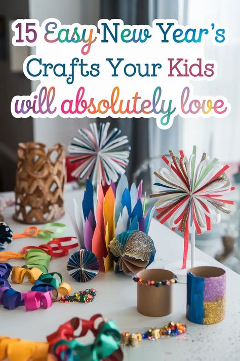 If you love DIY projects and want to start the New Year on a creative note, you’re in the right place. New Year’s Eve Toddler Projects, New Years Crafts Preschoolers, New Year’s Arts And Crafts For Kids, Diy Nye Decorations Kids, New Years Eve Bags For Kids, New Year’s Art For Kids, Nye Craft Toddler, New Year’s Eve Crafts Diy, New Year New Me Crafts For Kids