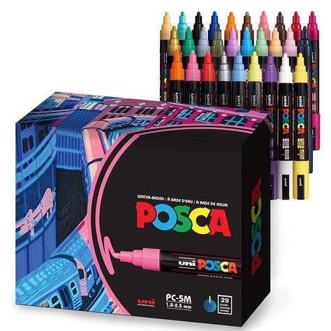 Posca Paint Markers, Desenhos Love, Posca Markers, Felt Tip Markers, Paint Marker Pen, Paint Fabric, Posca Marker, Art Pens And Markers, Art Markers