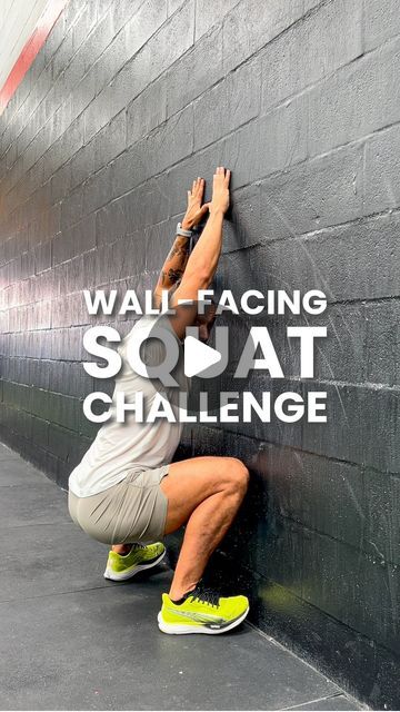 Fitness App on Instagram: "The Wall-Facing Squat Challenge⁠ ⁠ So you think you can squat? But can you wall squat? ⁠ ⁠ This quick drill will identify any flaws in your squatting game, forcing you to adopt good habits that’ll transform your lower body strength and mobility. ⁠ ⁠ To pass the Wall-Facing Squat Test there are three rules: ⁠ ⁠ 1️⃣ Both hands must stay together, touching the wall overhead throughout. ⁠ ⁠ 2️⃣ Both feet (or toes) must be in contact with the wall at all times. ⁠ ⁠ 3️⃣ You must perform a full squat with hips dropping below knees. ⁠ ⁠ Watch the demo by @gus.vaztostes to see it in action. ⁠ ⁠ 🩶 Like + Save + Try It Yourself⁠ ⁠ Then check out the home page on @wearefitandwell for tips from Gus on how to improve your deep squat mobility. ⁠ ⁠ Tag @fiit and @wearefitandwel Wall Squat Challenge 30 Day, Squats Before And After, Squats With Weights, Wall Sit Challenge, Wall Squats, Squat Mobility, Wall Squat, Lower Body Strength, Strength And Mobility