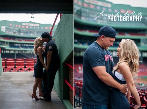 Fenway Park Boston ballpark engagement session by Jennifer White Photography Fenway Park Boston, Fenway Park, Massachusetts Wedding, Boston Wedding Photographer, Future Plans, Wedding Boston, White Photography, Engagement Photography, Family Travel