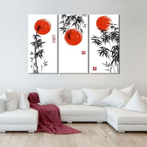 Japanese Bamboo Multi Panel Canvas Wall Art Japan Decoration, Japanese Room Decor, Japanese Decoration, Bamboo Wall Art, Japan Decor, Japanese Wall Decor, Japanese Bedroom, Japanese Style House, Japanese Room