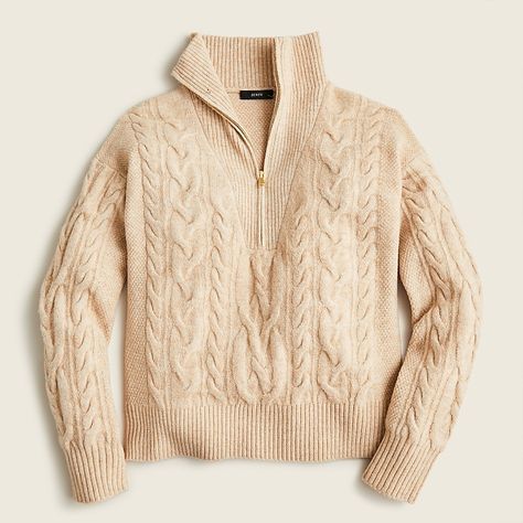 Cable Knit Sweater Outfit, Knit Half Zip, Slim Straight Pants, Half Zip Sweater, Outfits Y2k, Jcrew Sweater, Cable Sweater, Half Zip Sweaters, Fair Isle Sweater