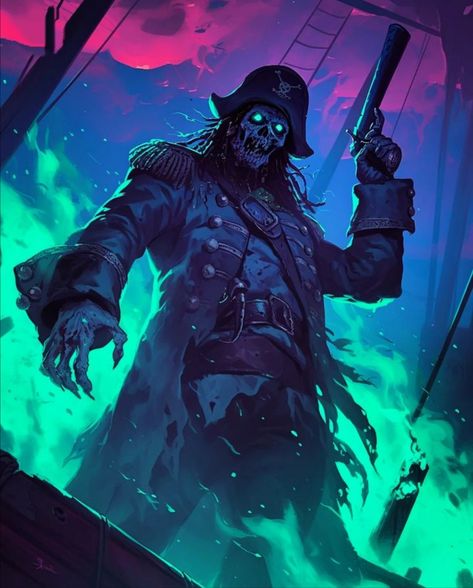 Pirates Painting, Pirate Aesthetic Male, Dnd Pirates, Pirate Rpg, Undead Pirate, Hazel Court, Witch Pirate, Fantasy Pirate, Ghost Pirate