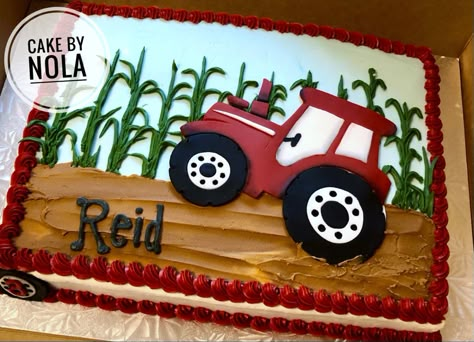 And just like that, Reid is three… #decoratedcakes #cakedecorating #cakesofinstagram #instacake #cakestagram #decoratedsheetcake #sheetcakesdonthavetobeboring #sheetcake #birthdaycake #marshmallowfondant #handcutfondant #decoratedcakes Red Tractor Birthday Party Cake, Red Tractor Birthday Cake, Red Tractor Cake, Red Tractor Birthday Party, Red Tractor Birthday, Tractor Cupcakes, Tractor Birthday Cakes, Tractor Cake, Tractor Birthday Party