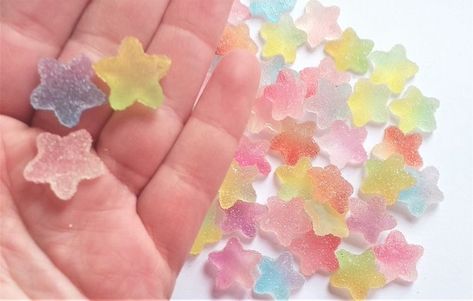 Star Gummies, Mermaid Bed, Kawaii Sweets, Fake Candy, Colour Set, Soft Candy, Out Of Reach, Cat Icon, Cute Food