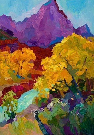 Larisa Aukon, Art Corner, Southwest Art, Fauvism, Abstract Art Landscape, Abstract Landscapes, Colorful Landscape, Art Landscape, Ancient Times