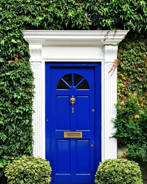 Blue Garage Door, Blue Front Door Colors, Blue Garage, Front Door Styles, Garage Door Types, Blue Front Door, Door Colors, Painted Front Doors, Front Door Colors