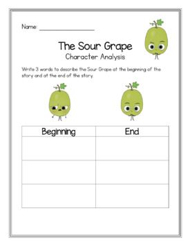 Sour Grape Book Pumpkin, The Sour Grape Activities, Sour Grape Book Activities, Grapes Social Studies, The Sour Grape, Grape Sour Patch, Tales Of A Fourth Grade Nothing Character Traits, Counseling Room, How To Begin A Story