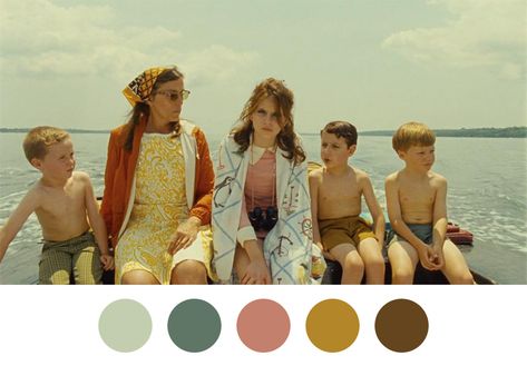 West Anderson Color Palette, Wes Anderson Color Grading, Moonrise Kingdom Color Palette, Wes Anderson Colour Palette, Muted Tones Aesthetic, West Anderson Aesthetic, Wes Anderson Inspired Outfits, Wes Anderson Aesthetic Outfits, Wes Anderson Style Fashion