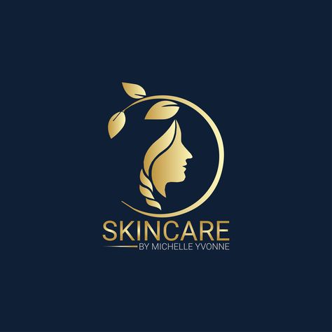 Skin Care Logo Design, Skincare Brand Logo, Skin Care Branding Design, Skincare Logo Design, Sewing Business Logo, Skin Care Logo, Free Business Logo, Skin Logo, Gold Logo Design