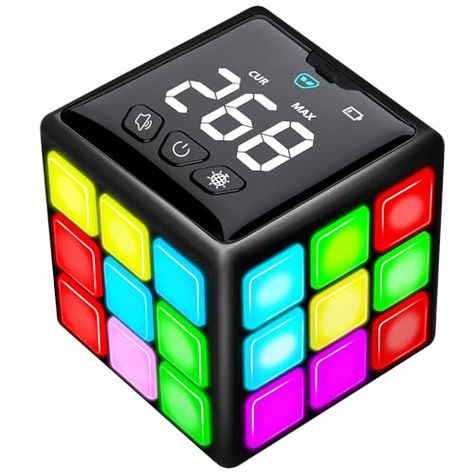 Rechargeable Game Handheld Cube, 15 Fun Brain & Memory Game with Score Screen, Cool Toys for Kids, Christmas Birthday Gifts for Boys Girls Aged 6-12+ Years Old, Toy Gift Idea for Kids (Black) Speed Games, Brain Memory, Fun Brain, Cube Toy, Fun Life, Cube Puzzle, Fun Games For Kids, Memory Game, Brain Games