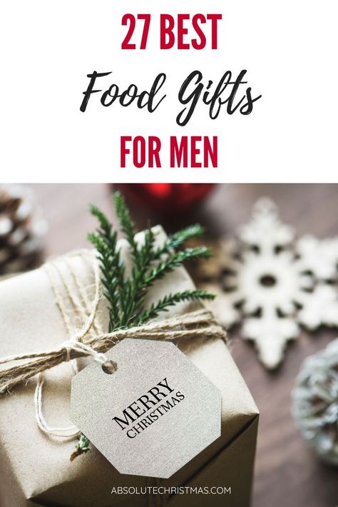 Check out our list of the hottest food gifts for men Our gift guide contains the best foodie gifts for him! #foodiegifts #giftsformen Food Gifts For Men, Best Food Gifts, Birthday Presents For Men, Gourmet Food Gifts, Christmas Food Gifts, Chef Gifts, Unique Gifts For Men, Gifts For Cooks, Best Gifts For Men