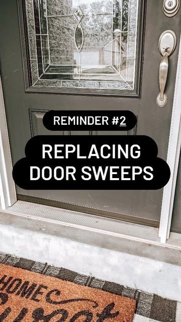 Meg on Instagram: "Guess what... those bugs are going to be looking for a home when the temperatures drop. Don't let it be yours 🙅‍♀️ Fall is a great time to check for gaps under your entry doors! If you've never replaced your door sweep, it is probably a kerf style door sweep that is recessed into the door in two tracks. To replace this style, you usually need to remove the door. But I'm not about to come on here with an "easy fix" that requires removing your door 🤣. Let's be honest, we're pr Door Sweep Ideas, Replacing Glass In Front Door, Replacing Front Door Glass Insert, How To Fix A Door That Wont Stay Open, Change Front Door Glass Insert, How To Replace Exterior Door Threshold, Replace Exterior Door, Larson Storm Doors, House Entry Doors