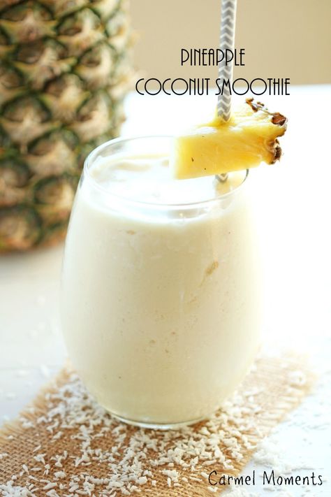 Healthy Pina Colada, Pineapple Coconut Smoothie, Banana Apple Smoothie, Pina Colada Smoothie, Best Smoothie, Breakfast Low Carb, Banana Protein, Coconut Smoothie, Tropical Smoothie