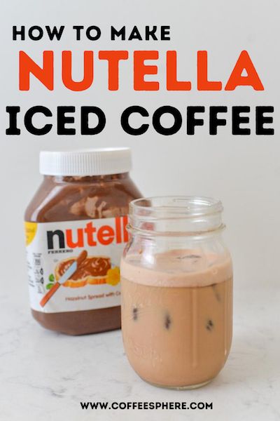 Nutella Coffee Recipes, Nutella Iced Coffee, Chocolate Iced Coffee, Nutella Cafe, Easy Coffee Drinks Recipes, Nutella Latte, Instant Coffee Recipes, Nutella Coffee, How To Make Nutella