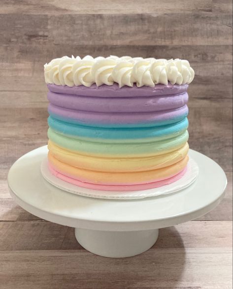 Rainbow Smash Cake, Rainbow Smash Cakes, Rainbow Cake Smash, Smash Cakes, Baby Cake Smash, Rainbow Birthday Cake, Pastel Cakes, Bday Girl, Rainbow Birthday