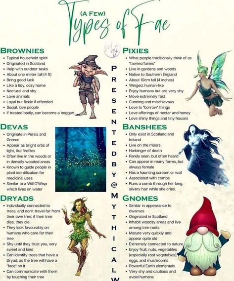 Tips For Working With The Fae, Draconic Witchcraft, Types Of Fae Creatures, Are Fairies Real, Fairies Facts, Types Of Fae, Faery Magick, Magical Creatures Mythology, Fairies Mythology