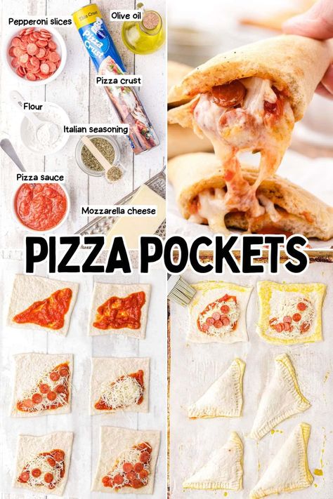 Homemade Hot Pockets Diy Pizza Pockets, Ham And Cheese Hot Pockets Homemade, Hot Pockets Homemade, Ham And Cheese Hot Pockets, Football Game Food, Hot Pocket Recipes, Homemade Hot Pockets, Pockets Recipe, Pizza Pockets