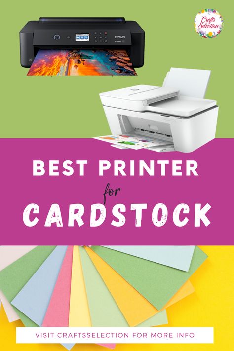 Looking for the best printer for printing on cardstock or printing greeting cards and inviatations? Here we gathered the top-rated printers that can print on thick papers such as cardstock or canvas paper. Check this cardstock printer reviews here! Printing On Cardstock, How To Print On Cardstock, Best Printer For Cardstock, Best Printer For Cricut Print And Cut, Best Printer For Stickers, Aesthetic Craft Ideas, Craft Ideas For Beginners, Paper Rabbit, Best Printer