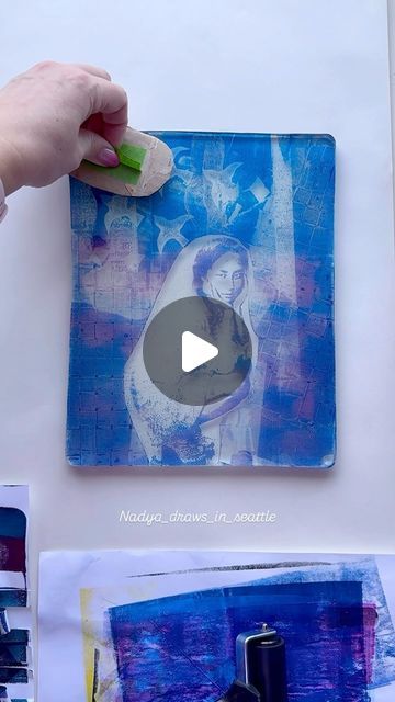 Nadya | Gel Printing and mixed media art on Instagram: "Gel printing collage #monoprint #gelplateprinting #gelpress @gelpress" Mono Printing Ideas, Monoprint Art, Gel Prints, Mono Printing, Gelli Printing Art, Gel Printing, Mono Print, Gelli Printing, Media Painting