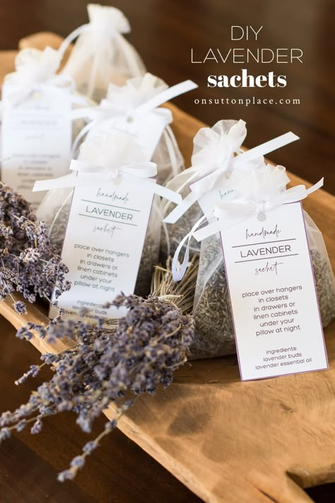 Making Lavender Sachets, Lavender Sachets Diy, Bridgertons Party, Plant Therapy Essential Oils, Diy Lavender, Lavender Crafts, Lavender Gifts, Sutton Place, Sachet Bags