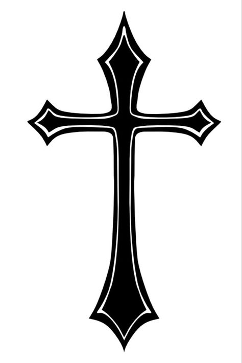 Cross And Snake Tattoo Design, Cross Drawing Sketches Simple, Goth Cross Tattoo, Crucifix Drawing, Cross Tattoo Neck, Cruz Tattoo, Cross Grunge, Tattoo Prints, Cross Drawing