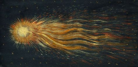 From The Book of Miracles (Augsburger Wunderzeichenbuch), c. 1550. Book Of Miracles, Great Comet Of 1812, The Great Comet, Have Inspiration, Arte Inspo, Howls Moving Castle, Ethereal Art, Jolie Photo, Illuminated Manuscript