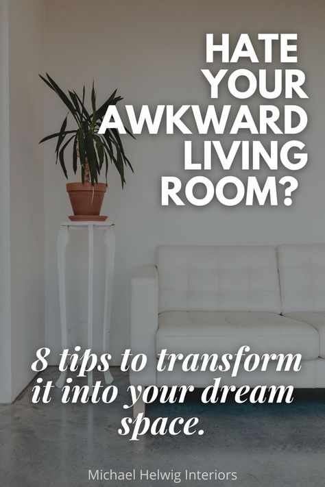 Can't stand your tricky living layout? Here's 8 tips to transform it into your dream space. Tv In Open Space, Closed In Living Room Ideas, Awkward Size Living Room, Living Room Awkward Layout, Decorating Awkward Spaces Living Rooms, What To Do With Extra Space In Living Room, Awkward Home Spaces, How To Style Your Living Room, Multi Space Living Room