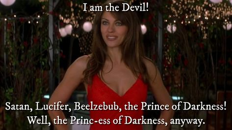 Bedazzled Bedecked And Beadazzled, Mcbling Movies, Bedazzled Movie, Bling Ring Movie, Animated Female, Elizabeth Berkley Showgirls Film, Favorite Movie Quotes, Elizabeth Hurley, Eye Roll