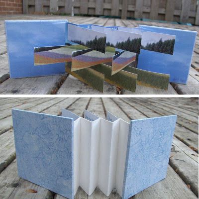 Origami Water Lily, Flag Book, Book Structure, Paste Paper, Book Swap, Blue Quotes, Accordion Book, Mini Tutorial, Marbled Paper