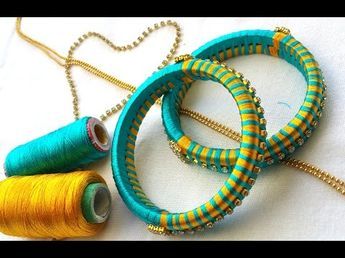 Embroidery Tools And Materials, Fancy Bangles, Silk Thread Necklace, Silk Thread Bangles Design, Silk Bangles, Silk Thread Earrings, Thread Bangles Design, Bangles Diy, Thread Necklace